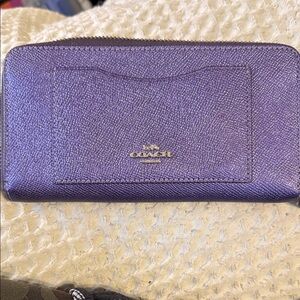 Coach Shimmering Purple Women's Wallet